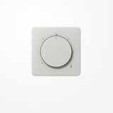 Jung CD1749BFLG Abdeckung für Thermostat, Thermoplast, Serie CD, lichtgrau