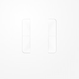 Jung CD502TSAWW Tastensatz 2fach, F50, Serie CD, alpinweiß