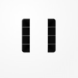 Jung CD504TSASW Tastensatz 4fach, F50, Serie CD, schwarz