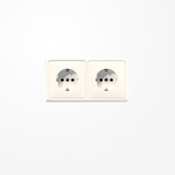 Jung CD522BF Kabelkanal-SCHUKO-Steckdose, 2fach, 16 A 250 V ~, Thermoplast, Serie CD, weiß