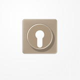 Jung CD528GB Abdeckung für Schlüsselschalter mit Demontageschutz, Aluminium eloxiert, Serie CD, gold-bronze