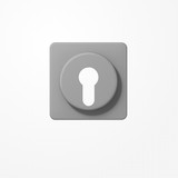 Jung CD528GR Abdeckung für Schlüsselschalter mit Demontageschutz, Thermoplast, Serie CD, grau