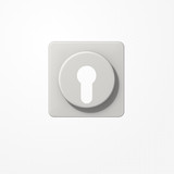 Jung CD528LG Abdeckung für Schlüsselschalter mit Demontageschutz, Thermoplast, Serie CD, lichtgrau