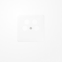 Jung CD561-4SAT2WW Abdeckung für 4-Loch SAT-TV-Steckdose (Axing) 4fach, Thermoplast, Serie CD, alpinweiß