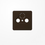 Jung CD561SATBR Abdeckung für Universal-Sat/BK-Dosen 1fach, Thermoplast, Serie CD, braun