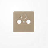 Jung CD561SATGB Abdeckung für Universal-Sat/BK-Dosen 1fach, Aluminium eloxiert, Serie CD, gold-bronze