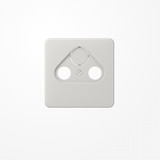 Jung CD561SATLG Abdeckung für Universal-Sat/BK-Dosen 1fach, Thermoplast, Serie CD, lichtgrau