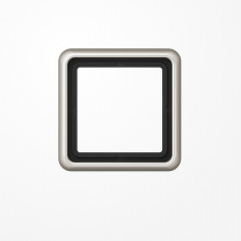 Jung CD581PT Rahmen 1fach, senkrechte und waagerechte Montage, Aluminium eloxiert, CD 500, platin