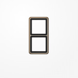 Jung CD582GB Rahmen 2fach, senkrechte und waagerechte Montage, Aluminium eloxiert, CD 500, gold-bronze