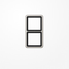 Jung CD582PT Rahmen 2fach, senkrechte und waagerechte Montage, Aluminium eloxiert, CD 500, platin