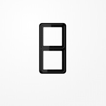 Jung CD582SW Rahmen 2fach, senkrechte und waagerechte Montage, Duroplast, CD 500, schwarz