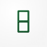 Jung CD582WUGN Rahmen 2fach, senkrechte und waagerechte Montage, Thermoplast, CD 500, grün (für SV)