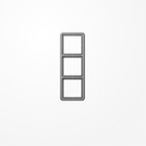 Jung CD583GR Rahmen 3fach, senkrechte und waagerechte Montage, Duroplast, CD 500, grau