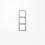 Jung CD583LG Rahmen 3fach, senkrechte und waagerechte Montage, Duroplast, CD 500, lichtgrau