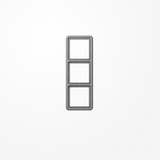 Jung CD583WUGR Rahmen 3fach, senkrechte und waagerechte Montage, Thermoplast, CD 500, grau