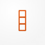 Jung CD583WUO Rahmen 3fach, senkrechte und waagerechte Montage, Thermoplast, CD 500, orange (für ZSV)