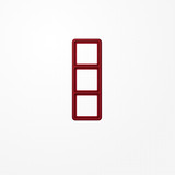 Jung CD583WURT Rahmen 3fach, senkrechte und waagerechte Montage, Thermoplast, CD 500, rot