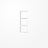 Jung CD583WUWW Rahmen 3fach, senkrechte und waagerechte Montage, Thermoplast, CD 500, alpinweiß