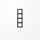 Jung CD584BR Rahmen 4fach, senkrechte und waagerechte Montage, Duroplast, CD 500, braun