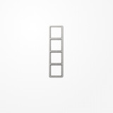 Jung CD584LG Rahmen 4fach, senkrechte und waagerechte Montage, Duroplast, CD 500, lichtgrau