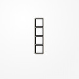 Jung CD584PT Rahmen 4fach, senkrechte und waagerechte Montage, Aluminium eloxiert, CD 500, platin