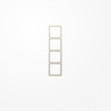 Jung CD584W Rahmen 4fach, senkrechte und waagerechte Montage, Duroplast, CD 500, weiß