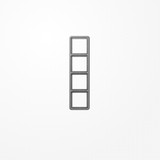 Jung CD584WUGR Rahmen 4fach, senkrechte und waagerechte Montage, Thermoplast, CD 500, grau