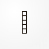 Jung CD585BR Rahmen 5fach, senkrechte und waagerechte Montage, Duroplast, CD 500, braun