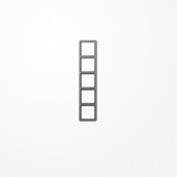 Jung CD585GR Rahmen 5fach, senkrechte und waagerechte Montage, Duroplast, CD 500, grau