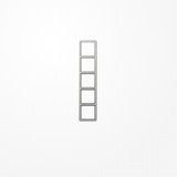 Jung CD585LG Rahmen 5fach, senkrechte und waagerechte Montage, Duroplast, CD 500, lichtgrau