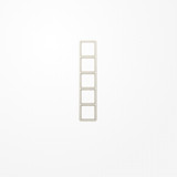 Jung CD585WUW Rahmen 5fach, senkrechte und waagerechte Montage, Thermoplast, CD 500, weiß