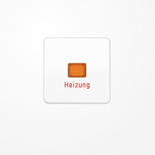 Jung CD590BFHWW Wippe mit Lichtaustrittsfenster, Aufschrift Heizung, Thermoplast, Serie CD, alpinweiß