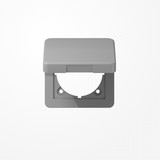 Jung CD590BFKLGR Klappdeckel mit Rückstellfeder, Klappdeckel, Thermoplast, Serie CD, grau