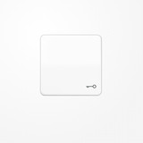 Jung CD590BFTWW Wippe, Symbol Tür, Thermoplast, Serie CD, alpinweiß