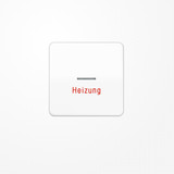 Jung CD590HWW Wippe mit Lichtleiter, Aufschrift Heizung, Duroplast, Serie CD, alpinweiß