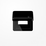 Jung CD590KLUSBSW Klappdeckel inklusive Zentralplatte, Symbol Charger, senkrechte und waagerechte Montage, Serie CD, schwarz