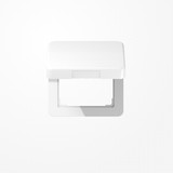 Jung CD590KLWW Klappdeckel, Thermoplast, Serie CD, alpinweiß