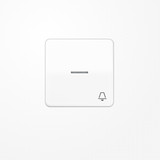 Jung CD590KO5KWW Wippe mit Lichtleiter, Symbol Klingel, Duroplast, Serie CD, alpinweiß