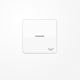 Jung CD590KO5LWW Wippe mit Lichtleiter, Symbol Licht, Duroplast, Serie CD, alpinweiß