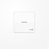 Jung CD590KO5TWW Wippe mit Lichtleiter, Symbol Tür, Duroplast, Serie CD, alpinweiß