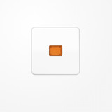 Jung CD590KOBFWW Wippe mit Lichtaustrittsfenster, Thermoplast, Serie CD, alpinweiß