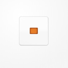 Jung CD590KOWW Wippe mit Lichtaustrittsfenster, Duroplast, Serie CD, alpinweiß