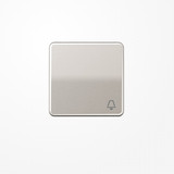 Jung CD590KPT Wippe, Symbol Klingel, Aluminium eloxiert, Serie CD, platin