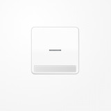 Jung CD590NAKO5WW Wippe mit Lichtleiter, mit Schriftfeld, Duroplast, Serie CD, alpinweiß