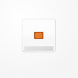 Jung CD590NAKOWW Wippe mit Lichtaustrittsfenster, mit Schriftfeld, Duroplast, Serie CD, alpinweiß