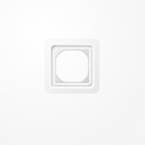 Jung CD681WUWW Rahmen 90x90mm, komplett mit Dichtungsflansch (IP44), Thermoplast, alpinweiß