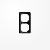 Jung CDP582SW Rahmen 2fach, senkrechte und waagerechte Montage, Duroplast, CD PLUS, schwarz