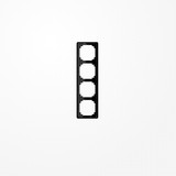 Jung CDP584SW Rahmen 4fach, senkrechte und waagerechte Montage, Duroplast, CD PLUS, schwarz