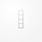 Jung CDP584WW Rahmen 4fach, senkrechte und waagerechte Montage, Duroplast, CD PLUS, alpinweiß