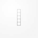 Jung CDP585WW Rahmen 5fach, senkrechte und waagerechte Montage, Duroplast, CD PLUS, alpinweiß